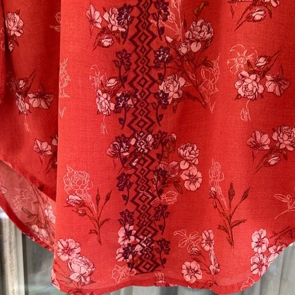 Rewind Cold Shoulder Redish Women's Top with adjustable straps - Picture 5 of 8